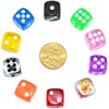 SmartDealsPro 10-Pack D6 Six Sided 16mm Transparent Dice Die for
