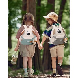 Makukke Children's Backpack for Ages 2 and Above 8 L Casual Children's Backpack, Girls' & Nursery Backpack, Boys Nursery Travel Backpack, Hiking Backpack, Beige-Dog, S
