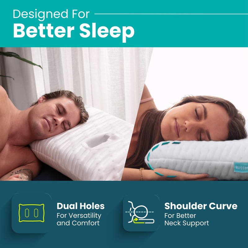 BLISSBURY Ear Pillow with Hole | Ear Piercing Pillow |