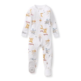Burt's Bees Baby Baby Boys Pajamas, One-Piece Footed Sleeper PJs, Non-Slip Snug Fit for Infants 12, 18, and 24 Months