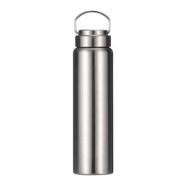 CDJ 25 oz Vacuum Insulated Stainless Steel Water Bottle with Handle, Leak-Proof Double Walled Water Bottle, Reusable and Portable, Metal Water Bottle for School, Hiking, Camping
