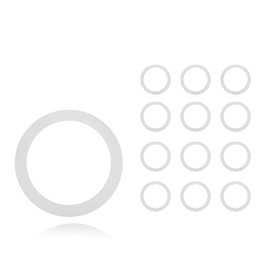 ZYC 12 Pack White Goof Rings for Recessed Light Fixture Downlights Goof Trim Ring, Outer Diameter 7.6-inches, Inner Diameter 5.8-inches, Matte Finish, Flush Mount,GR-194-12P
