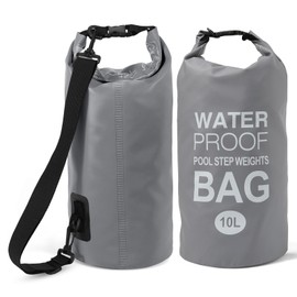 Yeabett Waterproof Dry Bag, Waterproof Beach Bag with Adjustable Shoulder Strap, Dry Bag for Swimming, Camping, Kayaking, Beach, gray, Waterproof pockets
