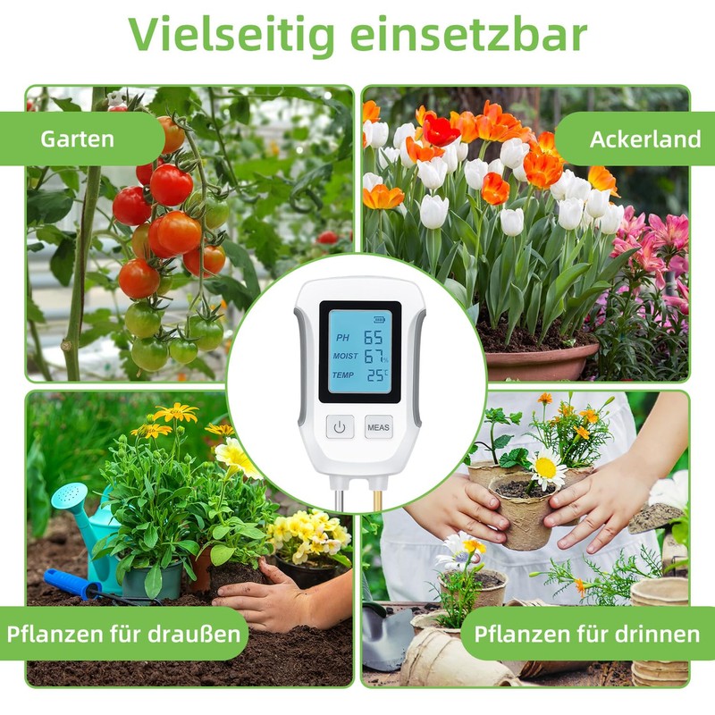 Tolesum 3-in-1 Soil Meter, PH Value Soil Meter, Digital Soil