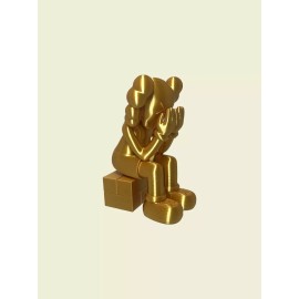 kaws “Passing Through” Companion Figure (Gold) - Collectible Room Decor Figure
