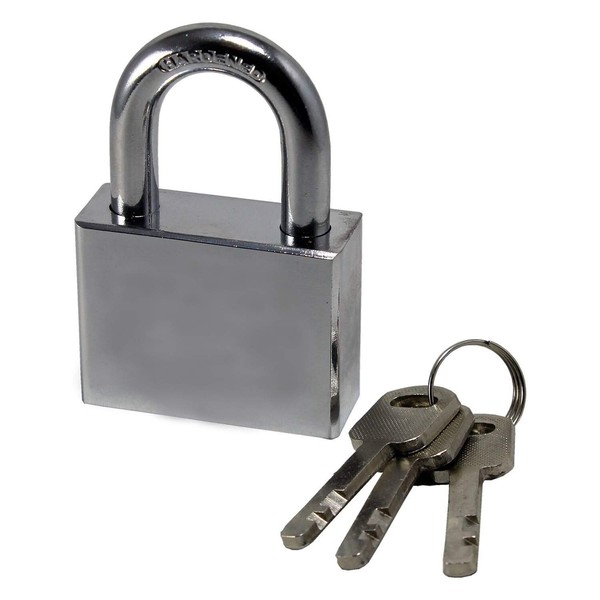 Padlock with Case-Hardened Steel Shackle | Cellar Lock with 3