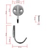 Fuxxer® 5 Classic Metal Hooks, Iron Hooks, Coat Hooks, Clothes