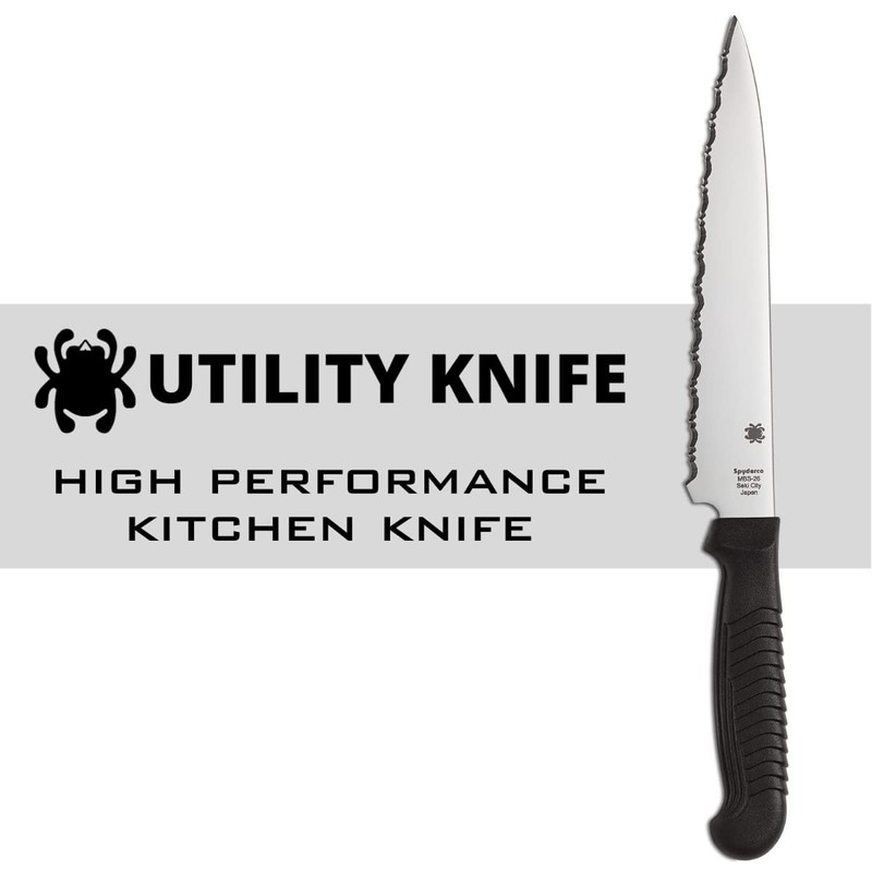 Spyderco Lightweight Kitchen Utility Knife with 6.5" MBS-26 Stainless Steel