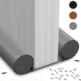 Guardapolvo para Puerta,Cubre Polvo para Puerta 37in,Burlete para Puerta con Bloqueo de Ruido/Viento/Insectos,Doble Borde,Tira de Sellado Atrapa Polvo para Puerta,Protector de Puertas Casa (Gris)