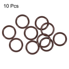 sourcing map Pack of 10 Fluororubber O-Rings 20 mm OD 15 mm ID 2.5 mm Width Metric FKM Seal