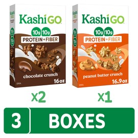 Kashi GO Protein Cereal, 10g Protein, 10g Fiber, Variety Pack (3 Boxes)