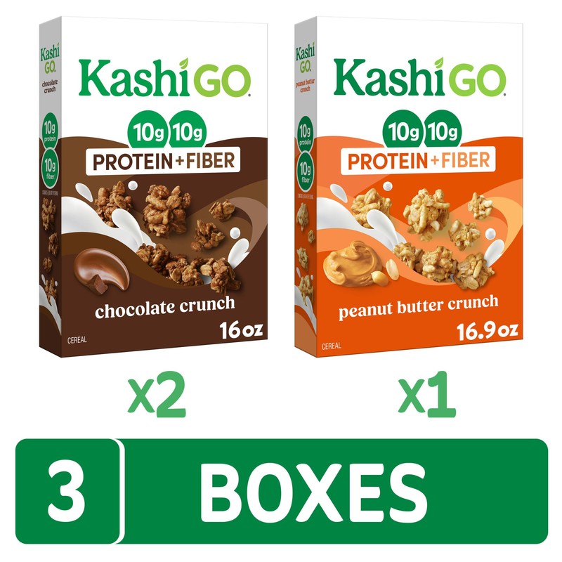 Kashi GO Protein Cereal, 10g Protein, 10g Fiber, Variety Pack