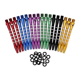 SCSpecial 53 Millimeters Aluminium Dart Shafts 18 Pieces Harrow Dart Stems Throwing Fitting with O'ring
