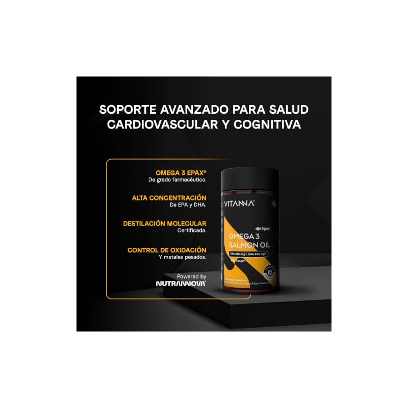 Omega Aceite Salmón Noruego Epax 600 Epa 400 Dha Por