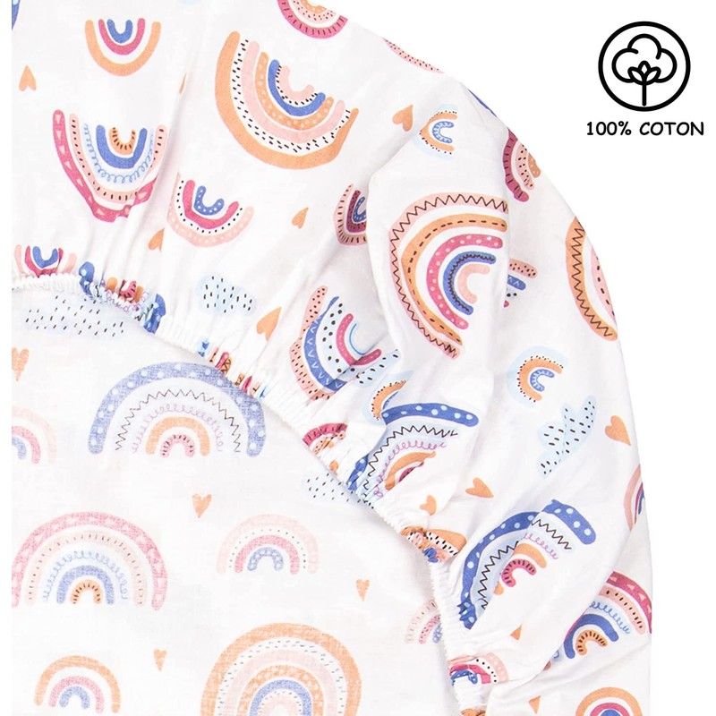 Lovely Hippo Fitted Sheet 80 x 160 cm + 1