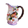 Minigift Ceramic Pitcher with Handle, 3D Hand-Painted Red Bird and