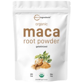 Organic Maca Root Powder, 2 Pound, Gelatinized for Better Absorption, Rich in Antioxidants, Help Energy, Stamina, Endurance, Strength and Immune System, No GMOs, Vegan Friendly and Peru Origin