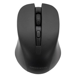 Green House GH-MULNOA-BK Wireless Mouse with DPI Switch Button, Black
