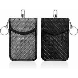 Car Key Signal Blocker Pouch, Key Pouches Signal Blocker Signal Blocking Pouch for Car Keys, PU Leather RFID Car Key Pouch Key Fob Protection Pouch and Key Protector Signal Blocker Pouch