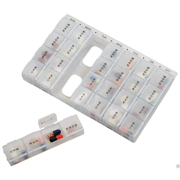 Generise 7 Day Pill Box with Removable Pill Boxes and