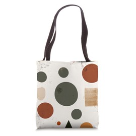 Minimalist Geometric Asymmetrical Shapes Pattern Tote Bag