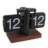 Flip Desk Clock Vintage 24 Hours Anti Slip Base Rotary