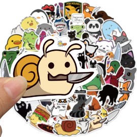 Pack of 50 Cartoon Animals Stickers Car Laptop Phone Guitar Skateboard Motorcycle Bicycle Cartoon Animals Stickers Set Vinyl Waterproof Aesthetic Stickers for Teenagers Children Adults