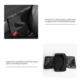 RT-TCZ for Grand Cherokee Center Console Armrest Pad Cover with Storage Bag for Jeep Grand Cherokee 2011-2020 Black Interior Accessories