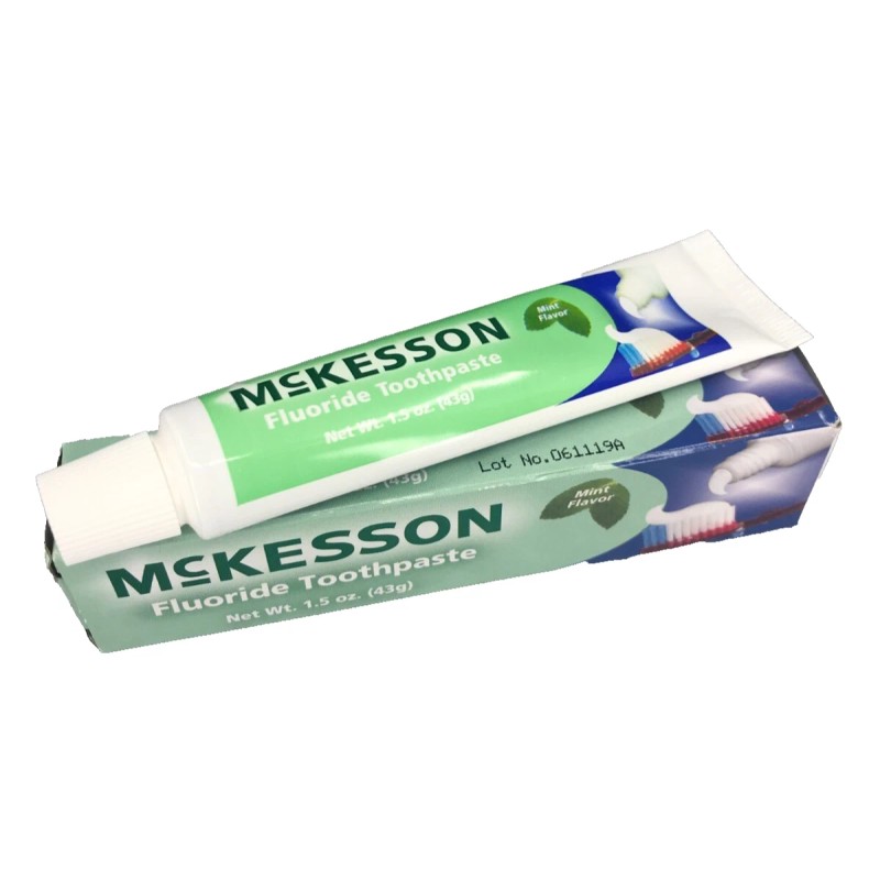 McKesson FLUORIDE Toothpaste Mint Flavor - 1.5 oz/ 43g *Check