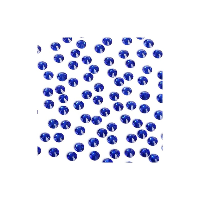 Bymitel Hotfix Crystal Rhinestones Round Gems Iron on DIY Jewelry