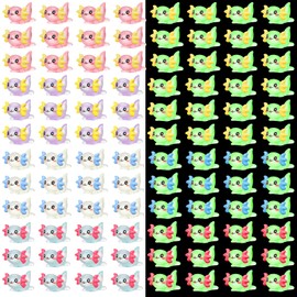 Ferraycle 24 Pcs Luminous Mini Resin Axolotl Charm Axolotl Tiny Animal Figurine Axolotl Charm Tiny Resin Animals for DIY Landscape Garden Dollhouse Birthday Party Decoration Ornament, 8 Colors