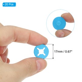 PATIKIL Running Bib Race Clips, 20 Pcs Race Fastener Race Number Buckle Fixing System Marathon Number Buckles Fasteners Holders for Runners Field, Light Blue