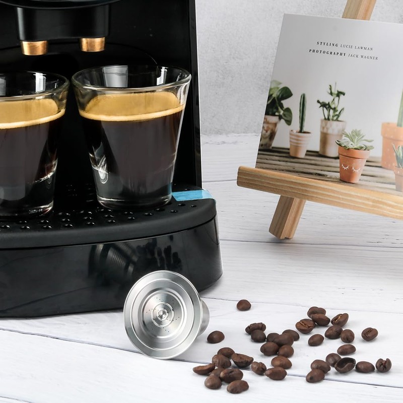 Big Cup Stainless Steel Reusable Coffee Capsule Compatible with L'OR