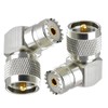ACONRFTOL 2PCS UHF Male to UHF Female Right Angle Adapter
