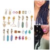 129pcs Dreadlocks Hair Rings Alloy Exquisite Shapes Hair Braiding Cuffs