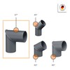 Inefa Pipe DN 50, 87 ° anthracite Anthracite Grey Plastic,