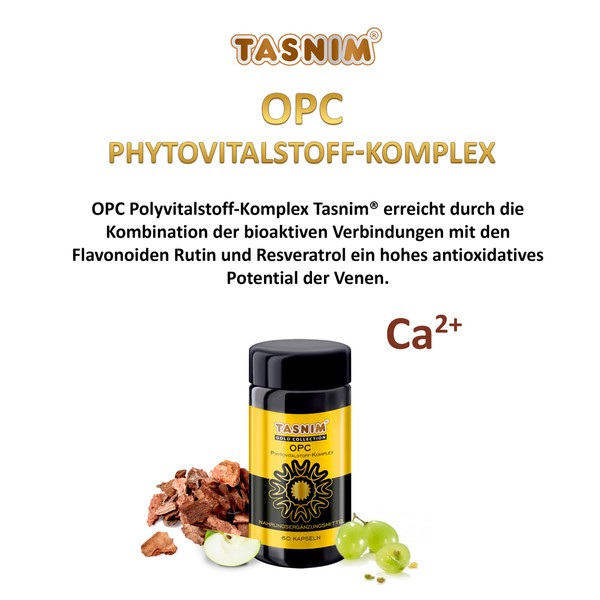 Tasnim® OPC Kapseln Traubenkernextrakt 60 Kapseln mit Vitamin C Vitamin
