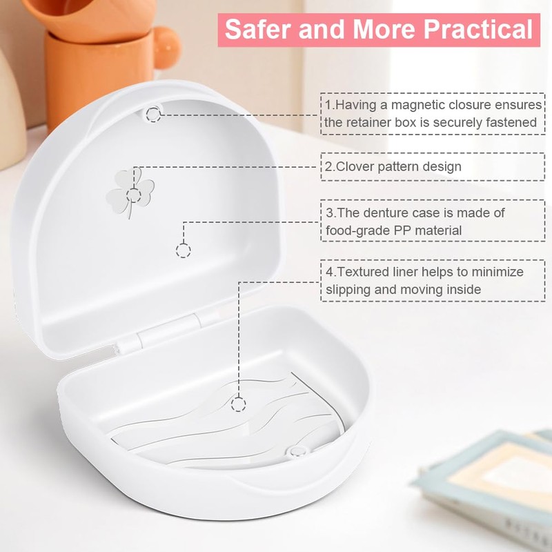 OFFCUP Braces Box with Aligner Removal Tool Clip Box Portable