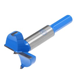 QUARKZMAN 1 x 42 mm Forstner Drill Tungsten Carbide Wood Hole Saw Auger Opener for Furniture Plastic Door Hinge Blue Grey