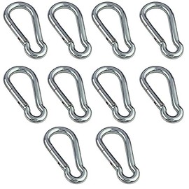HAMBURGER TAUWERK-FABRIK EST. 1901 Stainless Steel Carabiner Hooks 6 x 60 mm Pack of 10