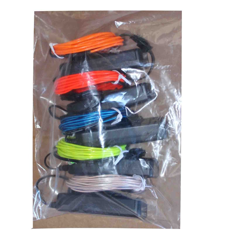 JYtrend 5 Pack 9ft Neon Light El Wire w/Battery Pack