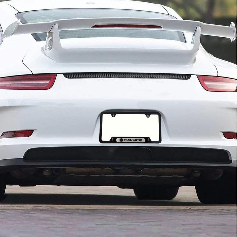 License Plate Frame for Trailhunter Stainless Steel Car Accessories Black