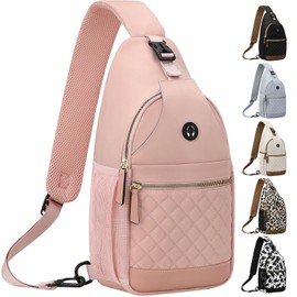 Small Crossbody Purses Bags for Women Men Travel, Chest Sling Bag Women Casual Cross Body Bag for Woman Sling Backpack PInk