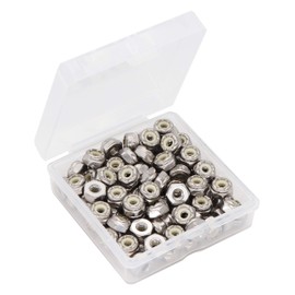 binifiMux 100pcs 6-32 304 Stainless Steel Nylon Inserted Lock Nut, 18-8 Nylock