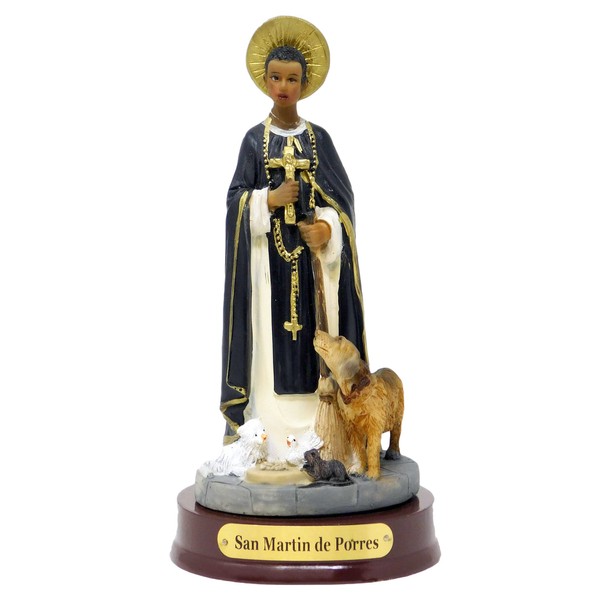 5" Inch Statue Estatua Santo Imagen Saint St San Martin de Porres Religious Gift