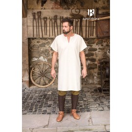 Medieval Undertunic Short Sleeves Men Undergarment Natural Cotton - L