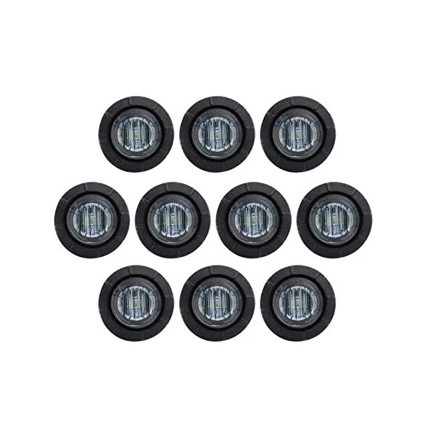 TMH 10 Pcs TMH 3/4" Inch Mount SMOKED LENS &
