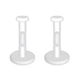 14-16GA Clear Push Top Piercing Retainers 3mm Flat Top Bioflex Retainer for Lips, Ears, and Nose, Sold as a Pair (14GA 5/8")