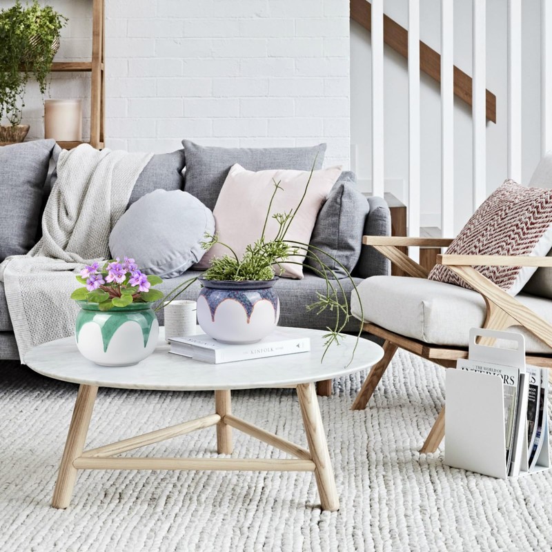 BUYMAX African Violet Pots, 6 inch Ceramic Easy Self Watering