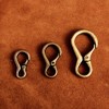 BRASS STORE Carabiner Key Chain with Antique Double Ring (Bronze)